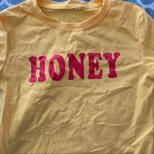 Yellow HONEY t shirt